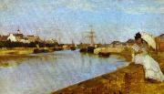 Berthe Morisot The Harbor at Lorient, National Gallery of Art, Washington France oil painting artist